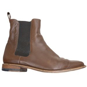 Robert Clergerie Leather Chelsea Ankle Boot 7 Semi Pointed Toe Barneys New York